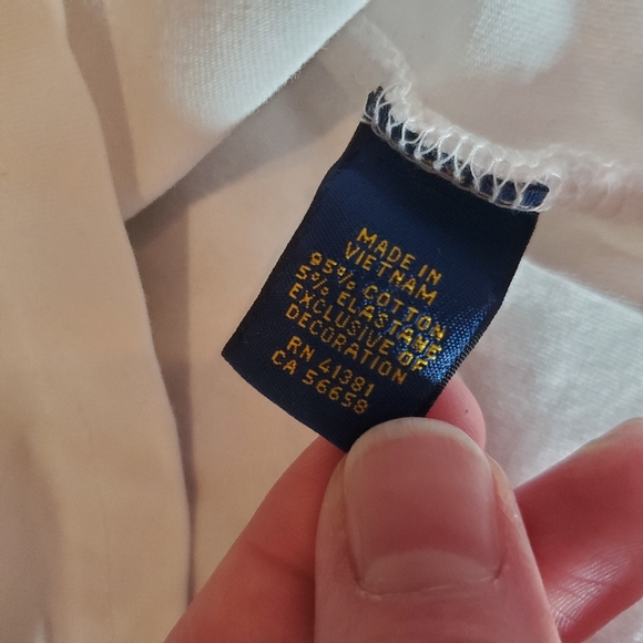 Polo Ralph Lauren Girls White with Embroidered Pink Horse Chest Logo Size 5 - Picture 10 of 16